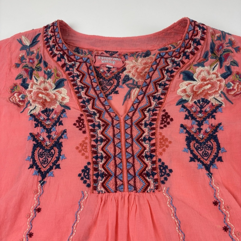 Johnny Was XS Workshop Embroidered‎  Bohemian Bell Sleeves